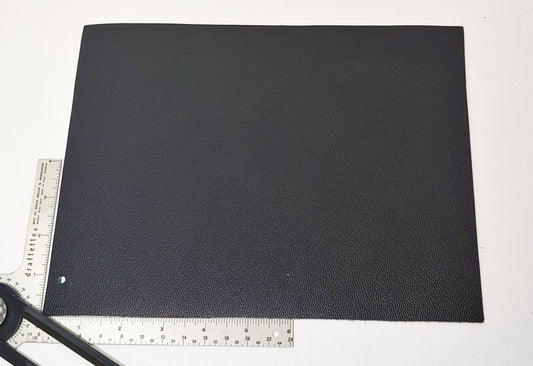 Black Embossed Cowhide Leather Rectangle Scrap Piece Good for Crafting (#24) 10.5" x 8" 26cm x 20.5cm)