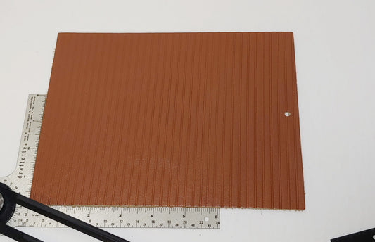 Saddle Brown Embossed Cowhide Leather Rectangle Scrap Piece Good for Crafting (#9) 6.5" x 8.5" 21cm x 16.5cm)