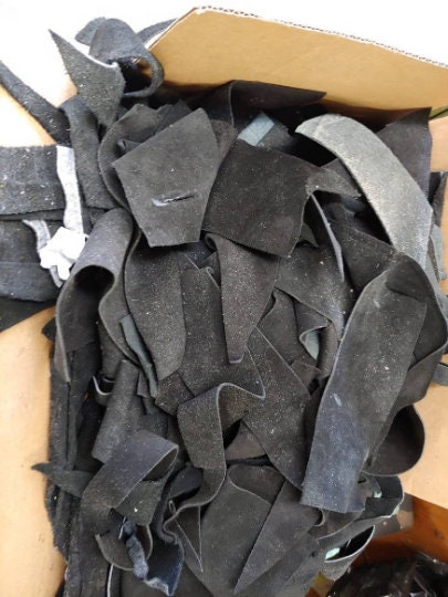 Leather Scraps by the pound - variety of textures/shapes/finishes/types
