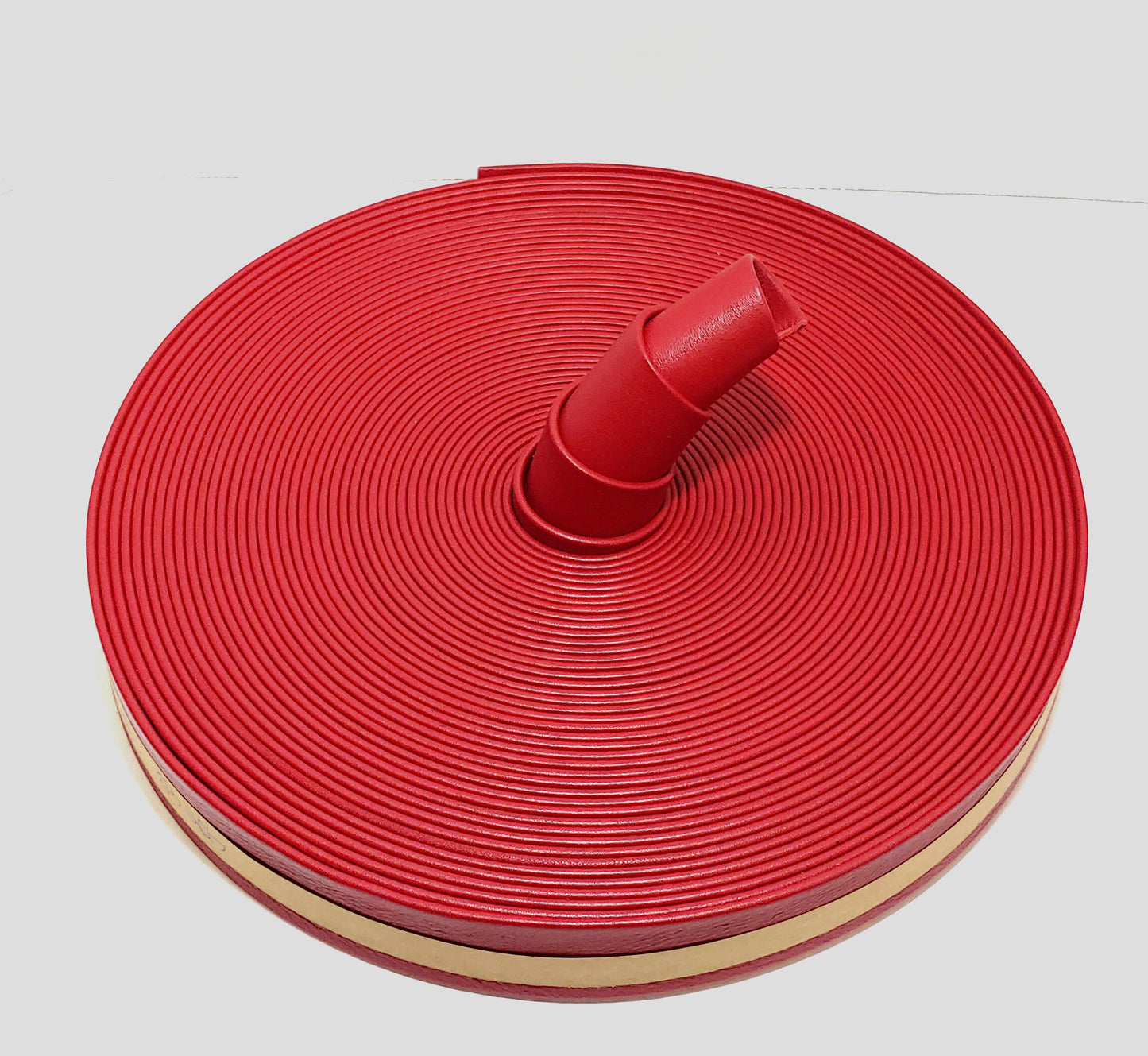 1.5"  Double Folded, Reinforced, Cowhide Strap in Mio Fuji - Bright Red - (1 YD) 1500RDD
