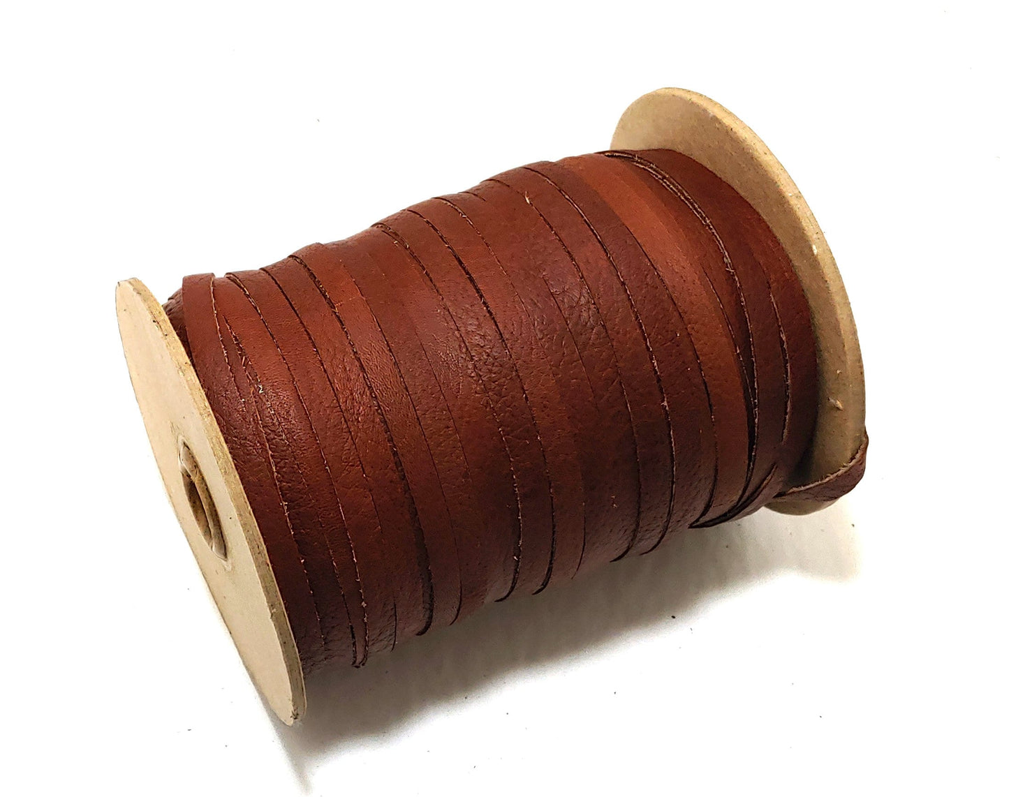 Genuine Cowhide Leather Flat Lacing 1/4" in Mahogany Brown (10 yds) 0250FC jewelry cord; DIY; dream catchers; leather crafts; tassels