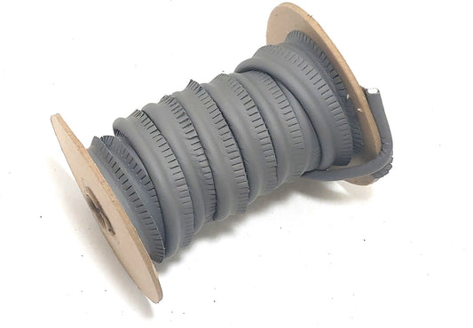 5/8" Round Cord Piping, Genuine Cowhide Leather in Medium Gray UPL 3118XDB - bold piping; upholstery piping; large cushions