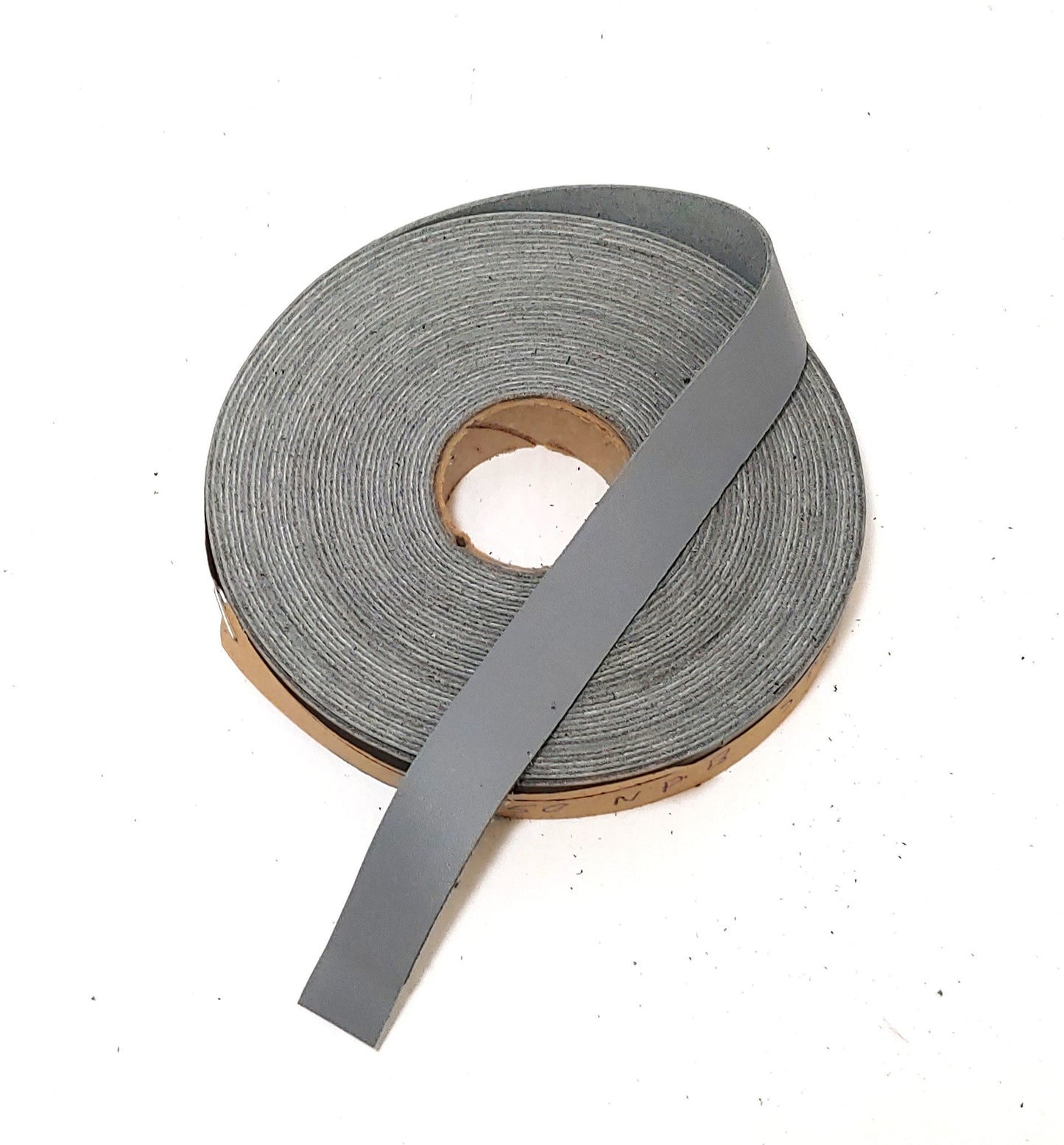 3/4" Flat, Cowhide Leather Binding in Steel Grey #2 (6.33 YDS) 0750NDB trim tape; edge binding; leather tape
