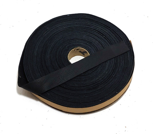 1/2" Flat Genuine Deerskin Leather Edge Trim or Binding in Black  (3 yards) 0500NHM
