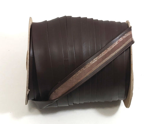 1" wide Open Fold Genuine Leather Binding in Brown Kip Lining (2 yards) 3069XDB edge binding