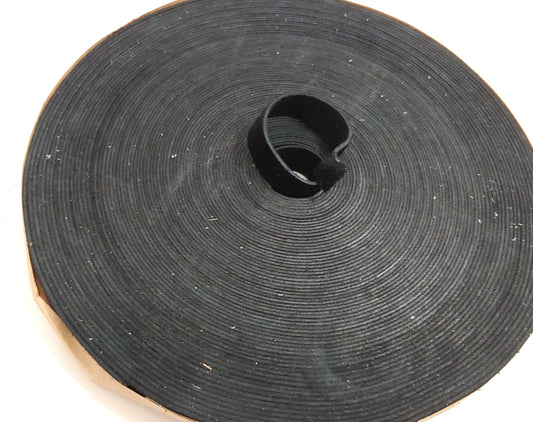 5/8" Flat, Cowhide Suede Binding, in Black (5 YDS) 0625ND7 thickness of .065"