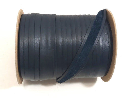1" Open Fold Genuine Leather Binding in Navy Blue Lamb Touch (2 yards) 3069XDB