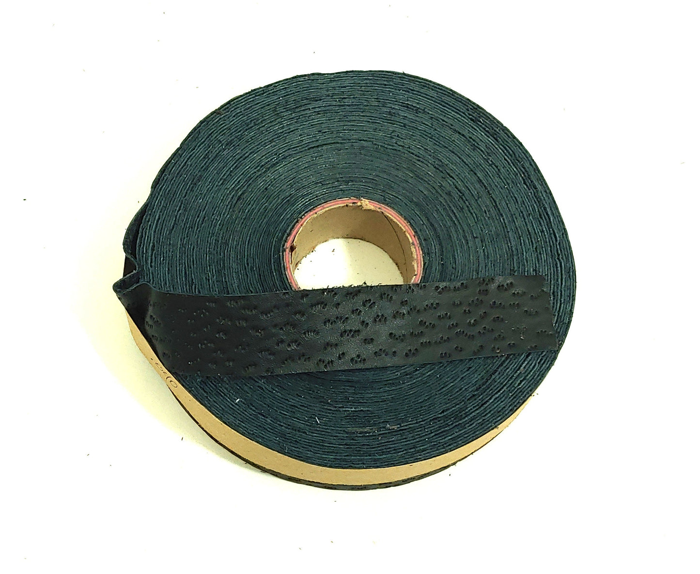 1" Flat Cowhide Leather Binding in Black Speckled Sheep (3 yds) 1000NL6 trim tape; edge binding; leather tape