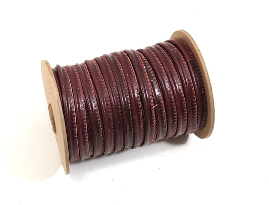 Cowhide Leather 5/16" Cord Piping in Oxblood (3 yds) 2095XDD