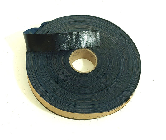 1" Flat Goatskin Leather Stripping in Navy Lustre (2 YDS) 1000NKA FIRM LEATHER
