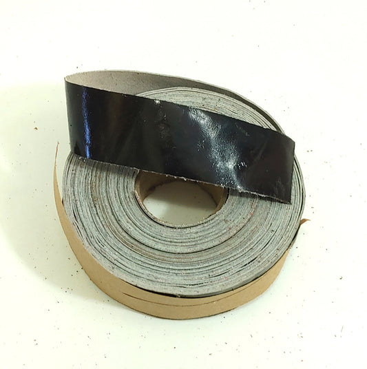 1-1/4" Flat Navy Lustre Kidskin Leather Stripping 1250NK6 (5 YDS) binding, leather tape
