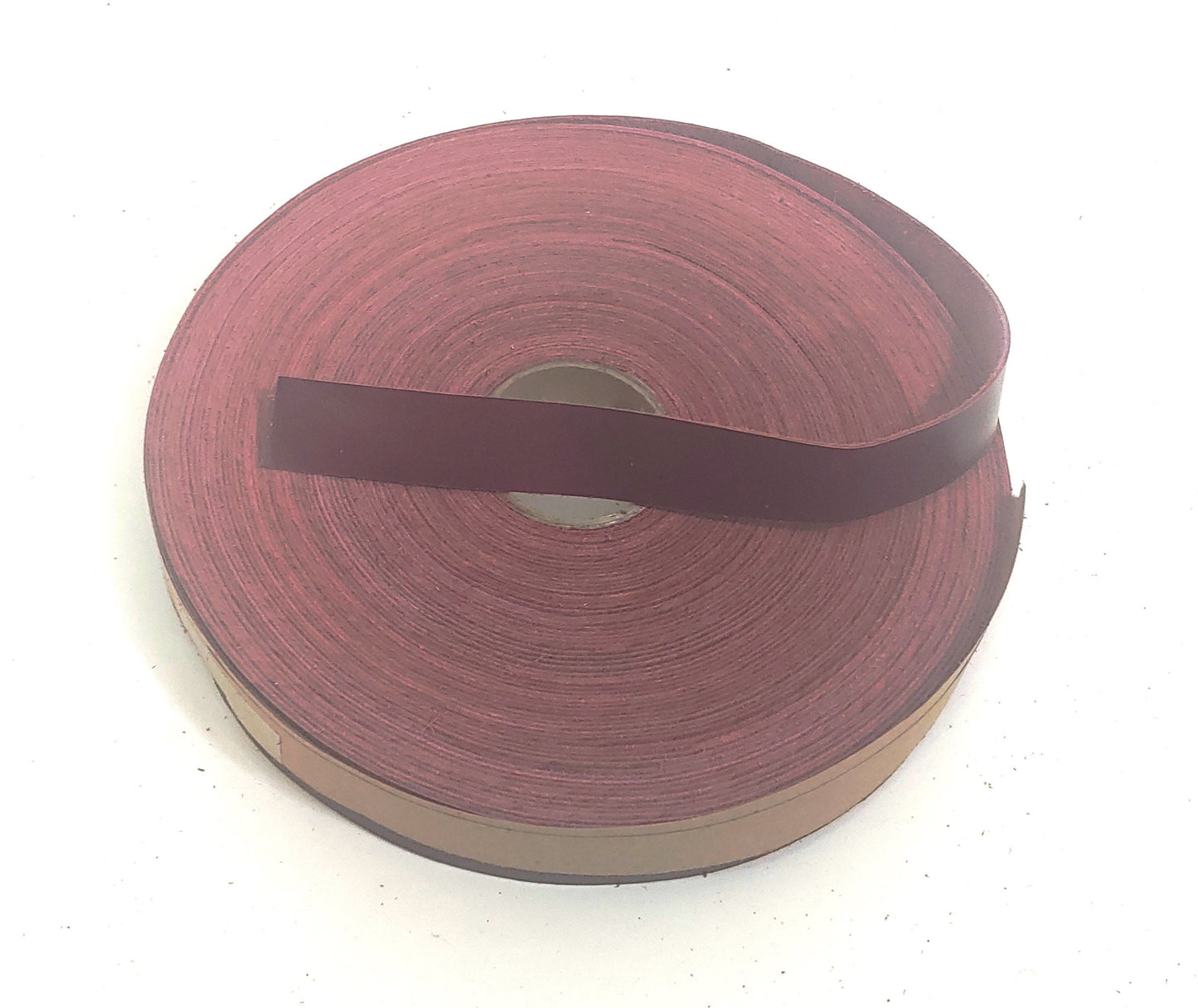 3/4" Flat, Cowhide Leather Binding in Bordo Red (5 YDS) 0750NDB trim tape; edge binding; leather tape