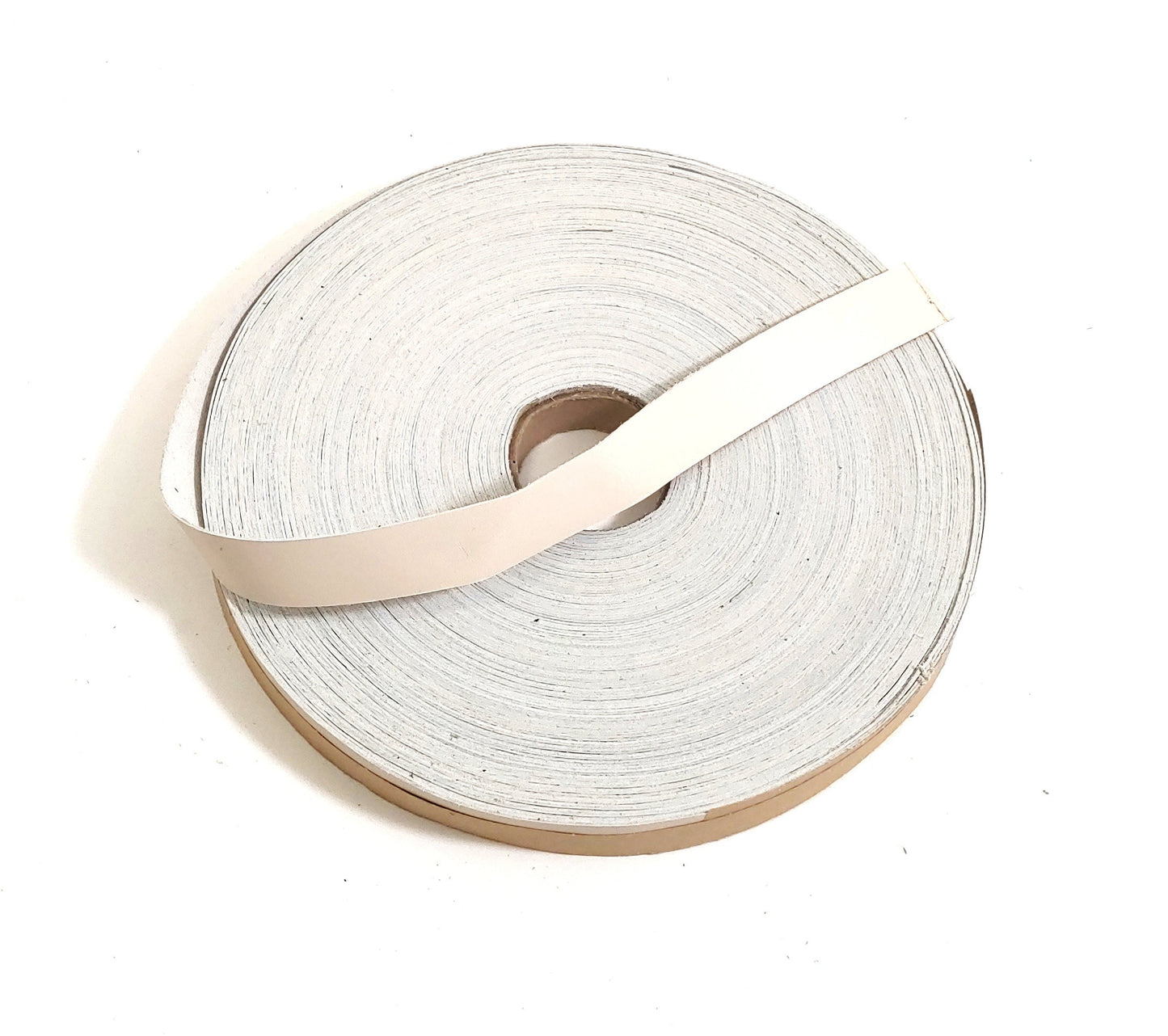Genuine Cowhide 1/2" wide leather strap in Bone Pearl (5 yds) 0500NCA