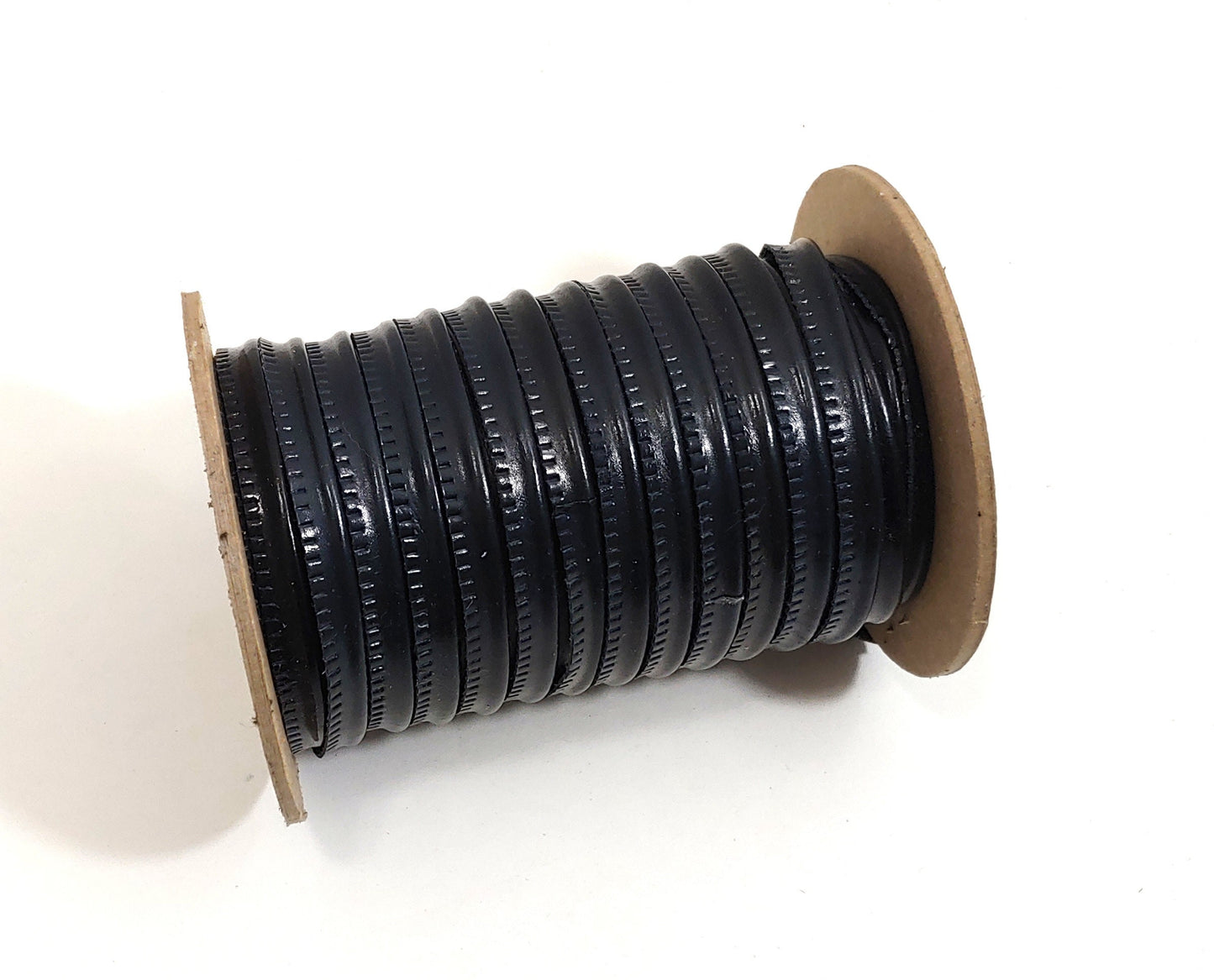 Navy Kid Lustre Slashed Leather Cord Piping  5/16" (3 yds) 2095XKA