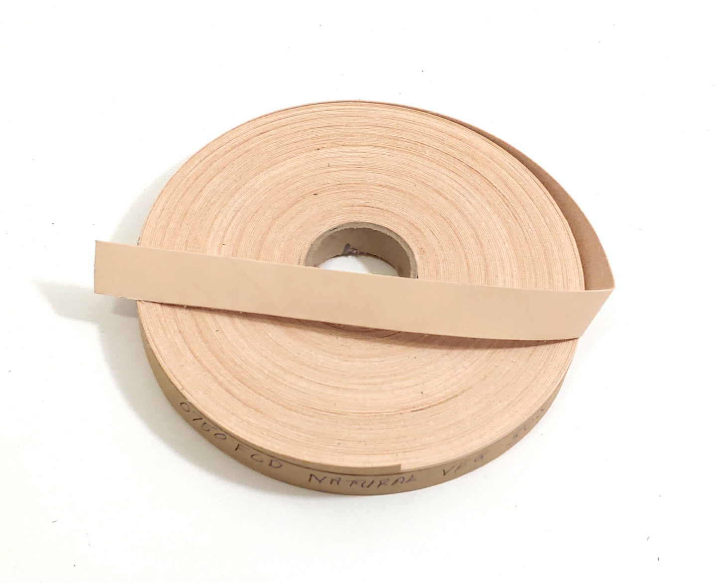 1-1/4" Flat Cowhide Leather Binding in Natural Veg Tan (3 yds) 1250FCD trim tape; edge binding; leather tape