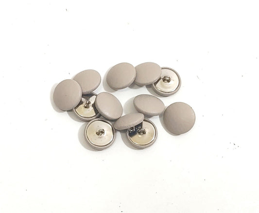 36 Line, Cowhide Leather Covered Buttons in Mushroom Beige (12 PC.) Coat Loop Backing