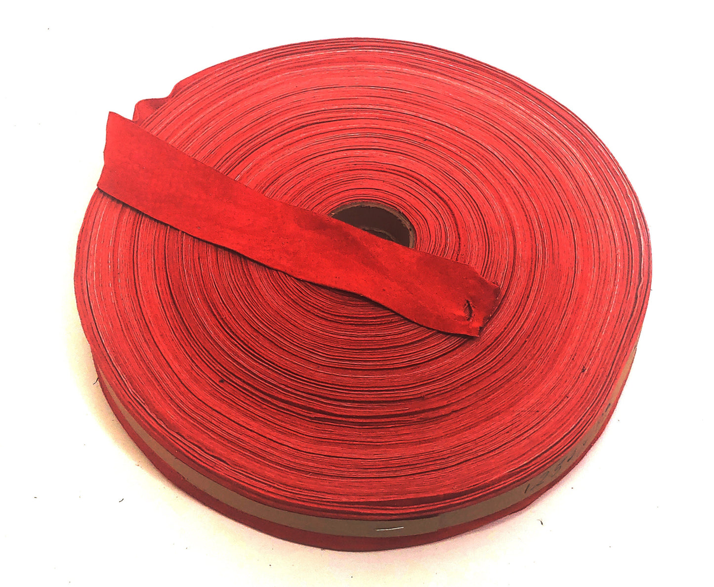 1- 1/4" Flat, Split Pig Suede Stripping, in Red (3 YDS) 1250NP5 trim tape; edge binding; leather tape