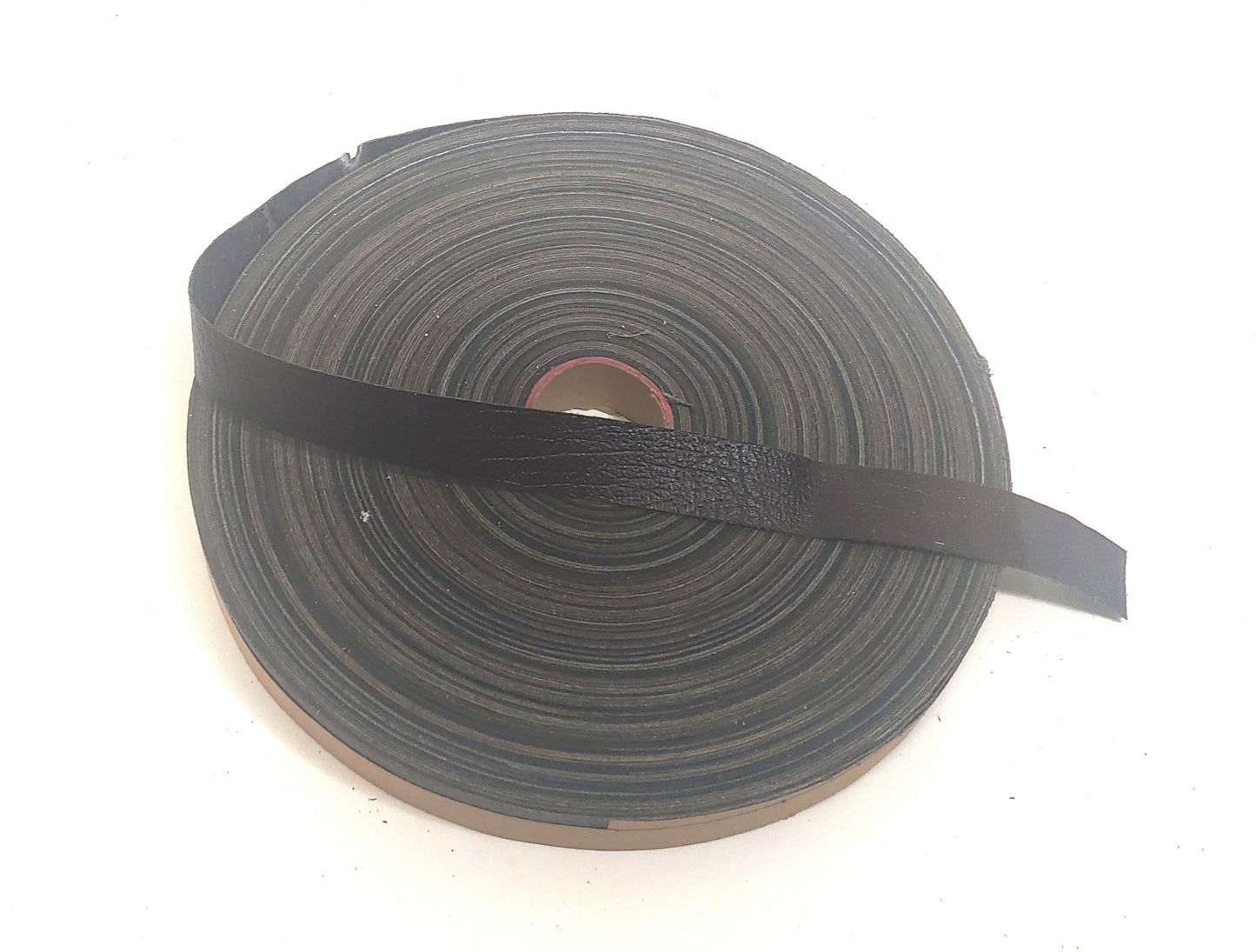 3/4" Flat, Cowhide Stripping in Red-Brown Printed Pig (5 YDS) 0750FPB trim tape; edge binding; leather tape