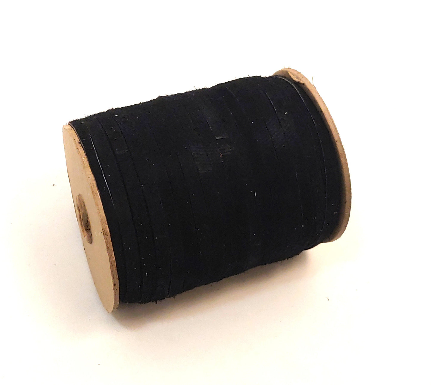 Genuine Cowhide Leather Flat Lacing 1/4" in Black Calf Suede #2 (10 yds) 0250ND5 leather jewelry cord; dream catchers; leather crafts