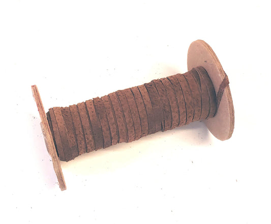 3/16" Flat, Pig Suede Leather Lacing in Wine (10 YDS) 0187NP5