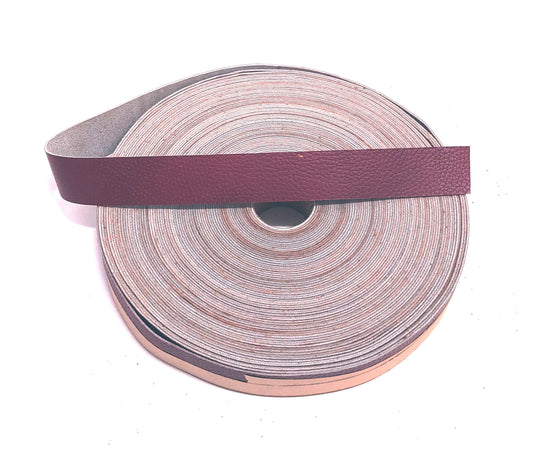 1-1/4" Flat Cowhide Leather Binding in Red Pebble (3 yds) 1250FCB trim tape; edge binding; leather tape