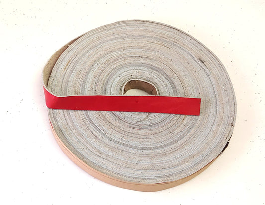 3/4" Flat Bright Red Cow Split Cowhide Leather (5 yds) 0750NC8