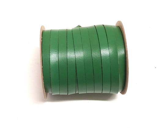 1/2" Flat Lime Green Cow Split Cowhide Leather Strap (5 yds) 0500NC9 Thickness 0.060"