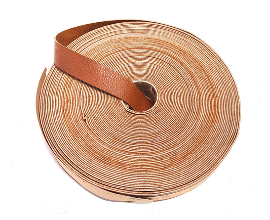 1" Flat, Cowhide Leather Strap in Tan Grain (5 YDS) 1000NCD Beige; tan; nude; natural; matte brown