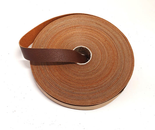 1" Flat, Cowhide Leather Strap in Light Brown (5 YDS) 1000NCB Beige; tan; nude; natural; matte brown