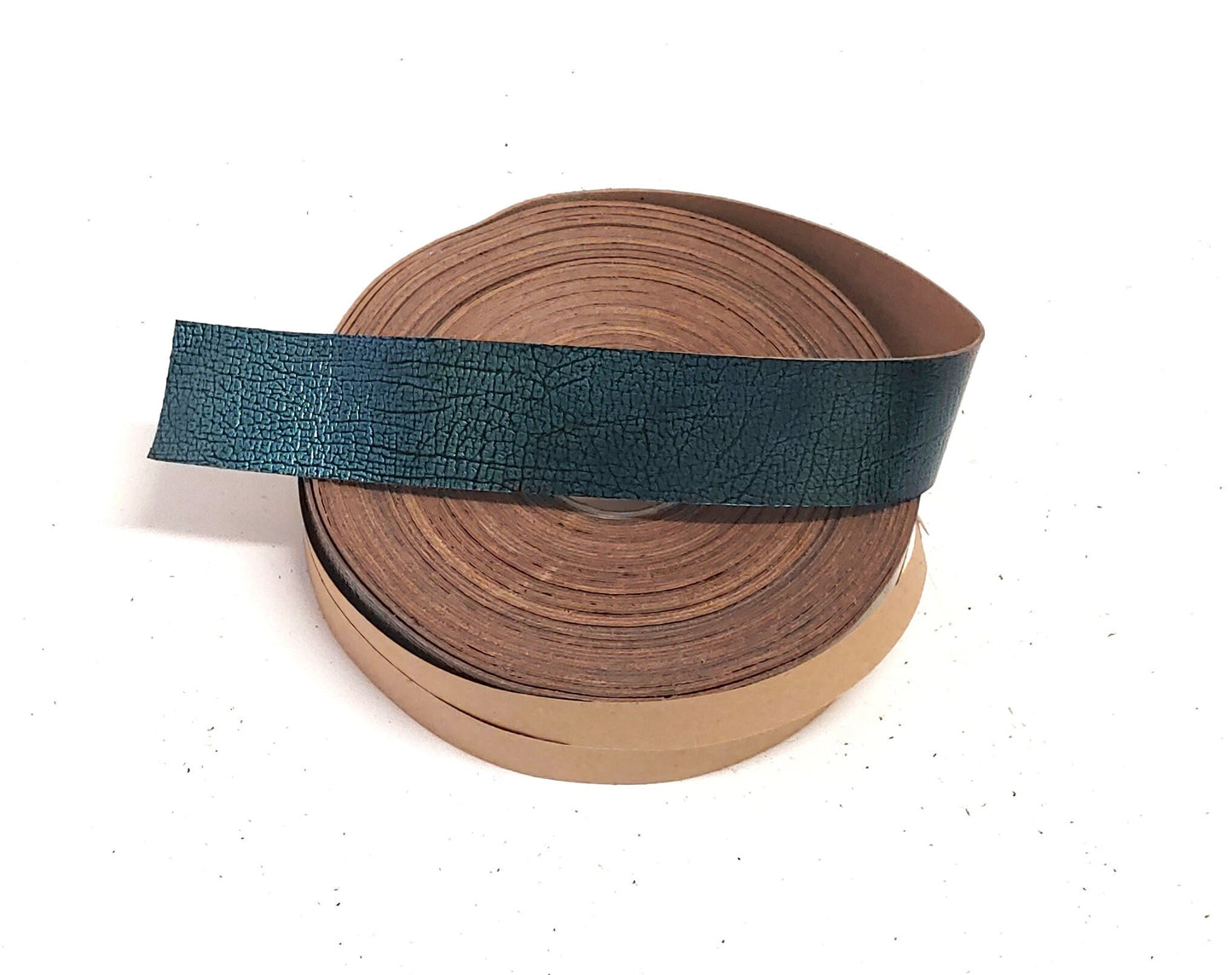 1-1/4" Flat Cowhide Leather Binding in Green Patent Print (3 yds) 1250NCB trim tape; edge binding; leather tape