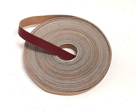 5/8" Flat, Cowhide Leather Strap in Rust (5 YDS) 0625NCB brown, red