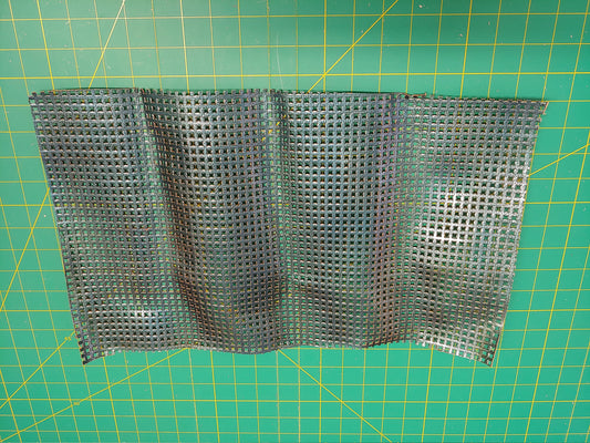 Perforated Cowhide Genuine Leather Piece 4P13 - Blue Shimmer - leather scraps; eco friendly; scrapbooking; crafting 83 grams