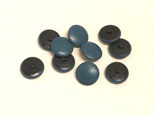 10 Cowhide Leather Covered Buttons 40 Line, 1" (25.5mm) Cyan