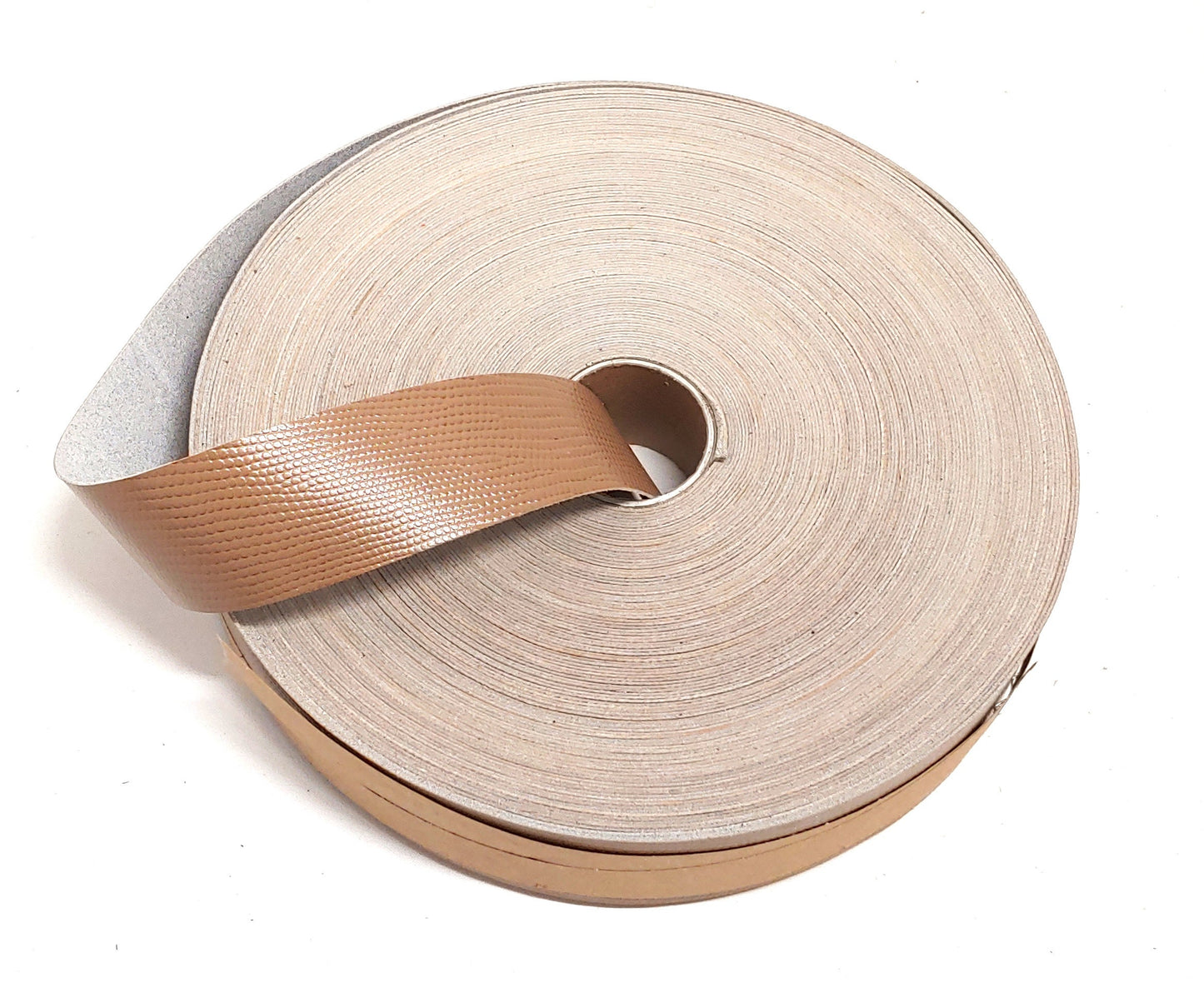 3/4" Flat, Cowhide Binding in Camel Iguana Print (5 YDS) 0750FCD trim tape; edge binding; leather tape