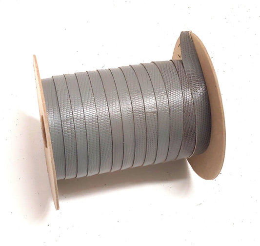 1/2" Flat, Cowhide Binding in Gray Iguana Print (5 YDS) 0500FCD trim tape; edge binding; leather tape