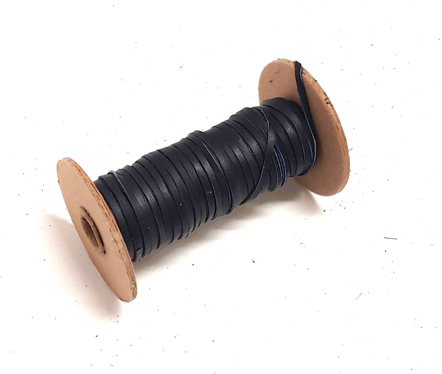 1/8" Flat Navy Cowhide Leather Lacing (10 yds) 0125ND9 jewelry cord; DIY;dream catchers; leather crafts; tassels; fringe