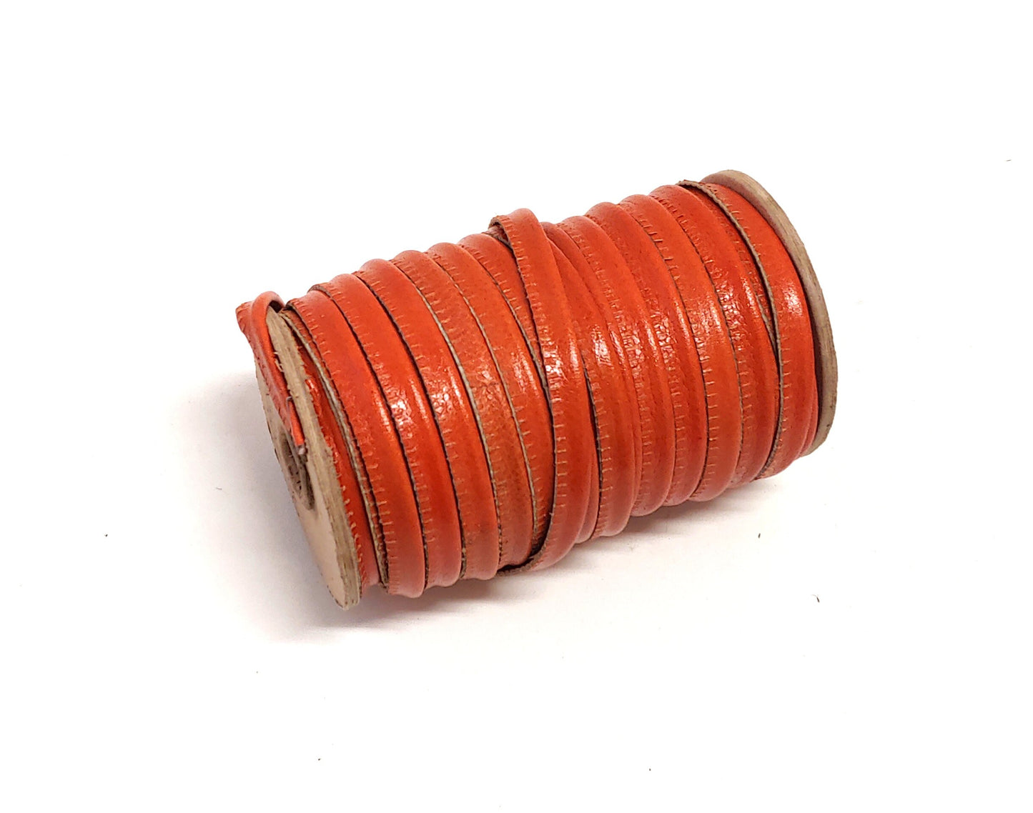Orange Slashed Leather Cord Piping  5/16" (3 yds) 2095XDB