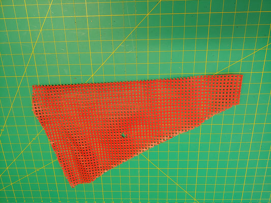 Perforated Cowhide Genuine Leather Piece 4P13 - Red - leather scraps; eco friendly; scrapbooking; crafting 48 grams