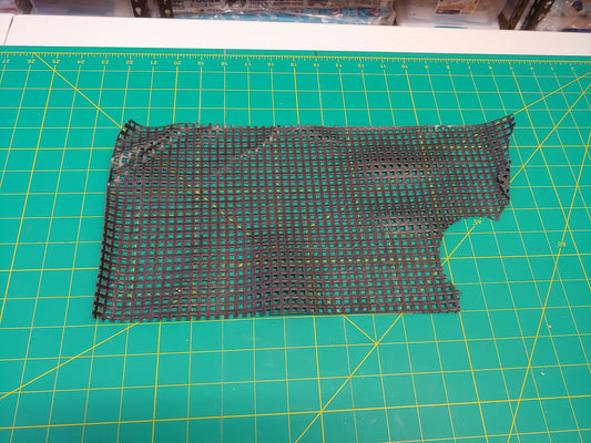 Perforated Cowhide Genuine Leather Piece 4P13 - Black - leather scraps; eco friendly; scrapbooking; crafting 26gr