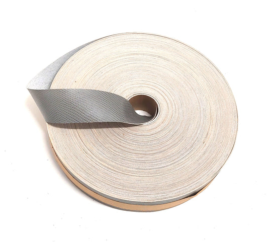 3/4" Flat, Cowhide Binding in Gray Iguana Print (5 YDS) 0750FCD trim tape; edge binding; leather tape