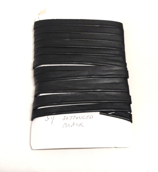 1/2" Cord Piping in CTD Nappa Black Vegan Leather 3277XUCTD (5 YDS)