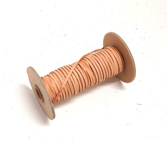 1/8" Flat, Lamb Leather Lacing in Naked Nubuck Lamb (10 YDS) 0125NLA - - jewelry; dream catchers; tassels; DIY; fringe; tan