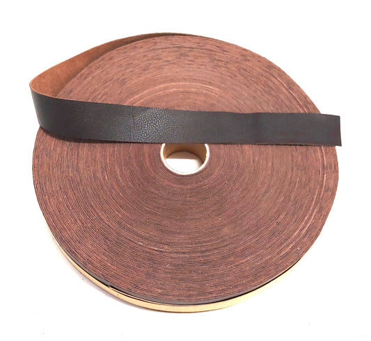 1-1/4" Flat Cowhide Leather Binding in Brown 4007 (3 YDS) 1250NDB trim tape; edge binding; leather tape