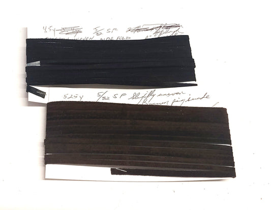 5/32" Side-Folded Pig Suede Lacing in Brown and Black 0156DP *card* - you will get BOTH lots - please see item details