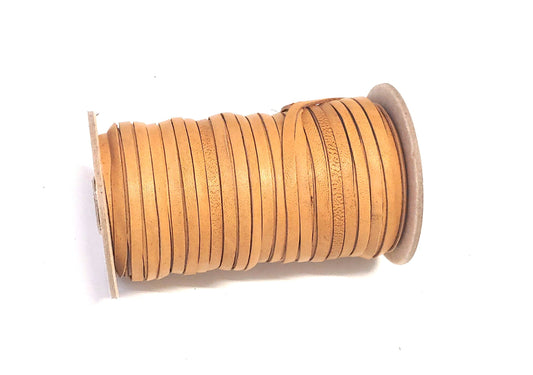 3/16" Flat, Genuine Deer Leather Lacing in Naked Tan (10 YDS) 0187NHH