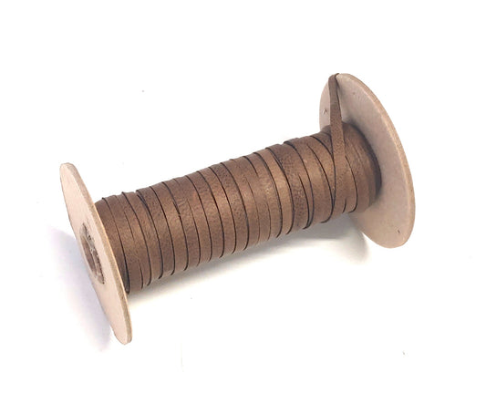 3/16" Flat, Lamb Leather Lacing in Taupe (24 YDS) 0187NLA