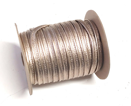 Cowhide Leather 5/16" Cord Piping in Rose Gold (3 yds) 2095XDD