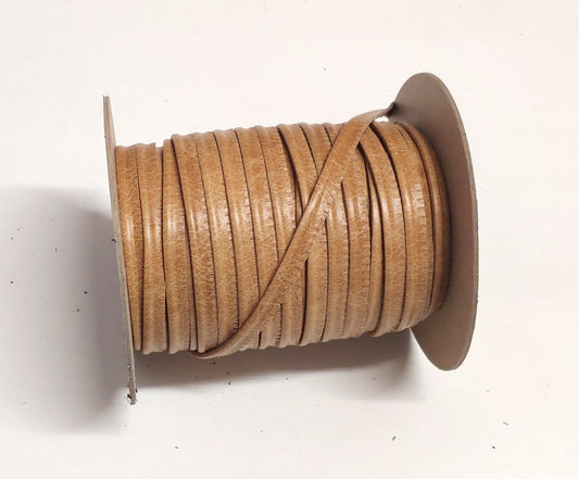 Cowhide Leather 5/16" Cord Piping in Luna Camel (3 yds) 2095XDD