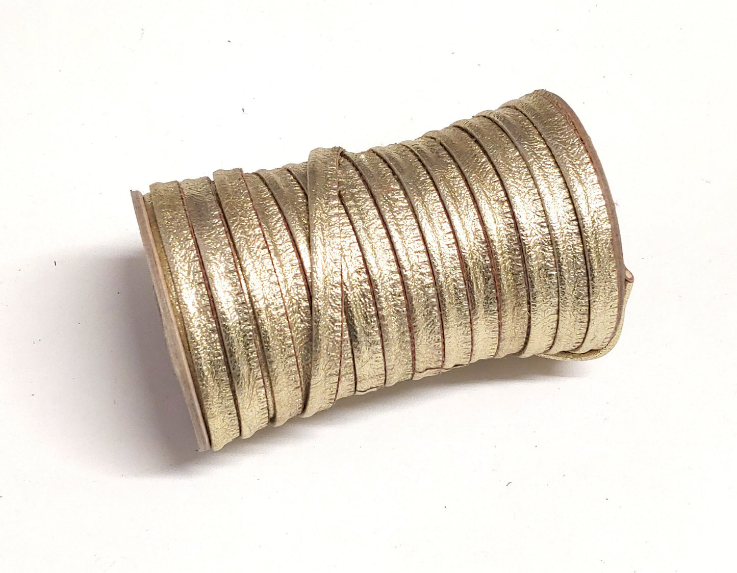 Cowhide Leather 5/16" Cord Piping in Crown Gold Metallic (3 yds) 2095XKB