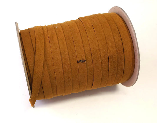 1/2" Leatherette Stripping in Tan Suede Polyurethane (5 yds) 0500BUPU